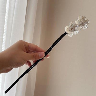 极速2022 Vintage Shell Pearl Hairpin Bun Hairstyle Hair Stic