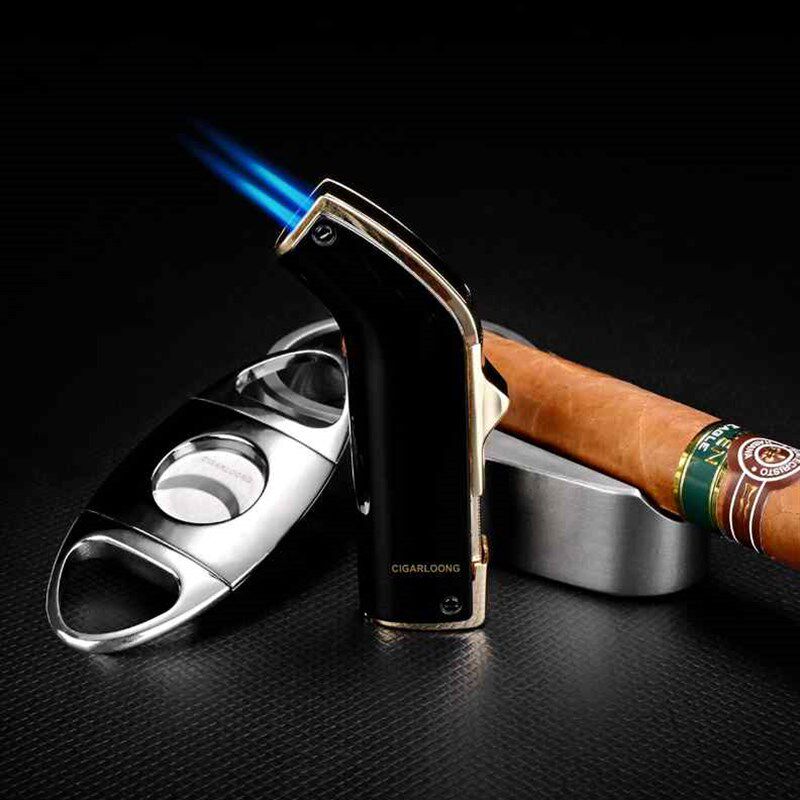 极速雪茄剪火机烟灰缸雪茄三件套可携式雪茄剪刀礼盒装