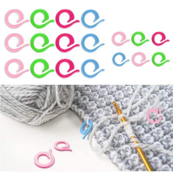 20PCS Knitting Stitch Markers 16mm 21mm Plastic Knitting
