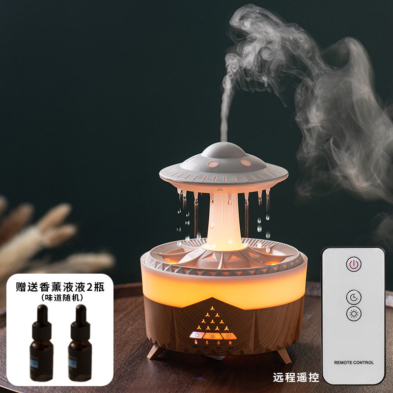 极速新品新款雨滴香薰j机加湿器办公室桌面家用静音卧室大容量大