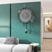 饰2022新款 w时钟挂墙装 创意简约石 网红钟表挂钟客厅家用时尚 新品