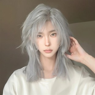 速发狼扎假发男短发鲻鱼头头长发可尾男通用武士头男生全中套式