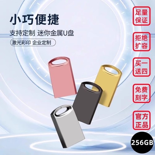 3.0高速迷你拇指u盘256g刻字定制