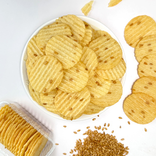 渔人小胖亚麻籽薯片非油炸焙烤工艺更健康独立包装方便携带零食