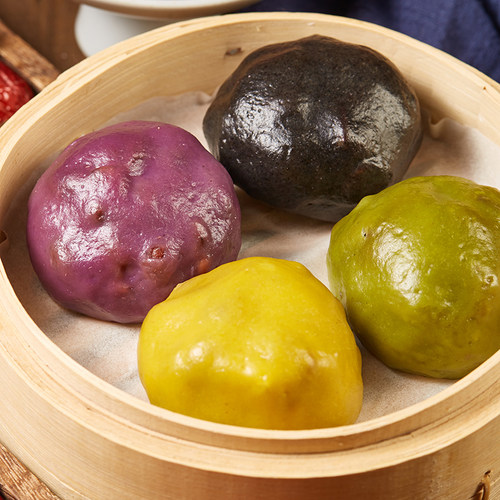 山东正宗手工粗粮蔬菜汁粘豆包