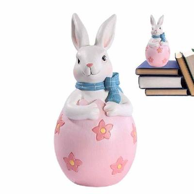 推荐Holiday Bunny Egg Decor Resin Easter Rabbit Figuring Bun