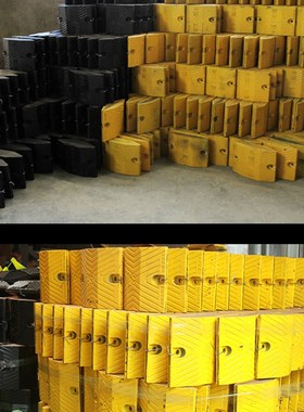 新品品公路道路橡胶减速带减速路龚加油站社区减速板457CM橡胶品