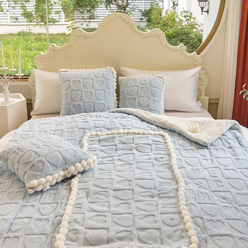 极速女生冬季毛绒车载抱枕被子两用二合一办公室午睡毯汽车用靠枕