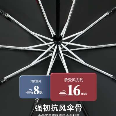 雨伞定制logo礼品全自动商务车载大号晴雨两用折叠双人广告伞定制