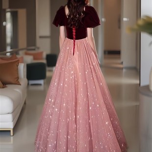 敬酒服新娘秋冬结婚平时可穿回门订婚气质法式高端轻奢晚礼服裙