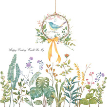 极速Wall Sticker Green Leaf Art Ins Skirting Sticker Door