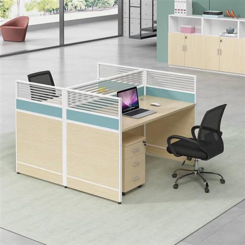 拾花韵卡座办公桌电脑桌工位屏风隔断办公桌子职员办公室桌椅组合