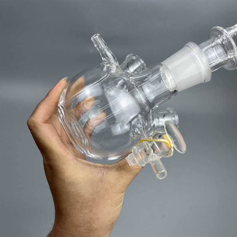 KF-1水份测定仪卡尔费休滴定仪五口瓶玻璃反应瓶250ml 滴定管另配