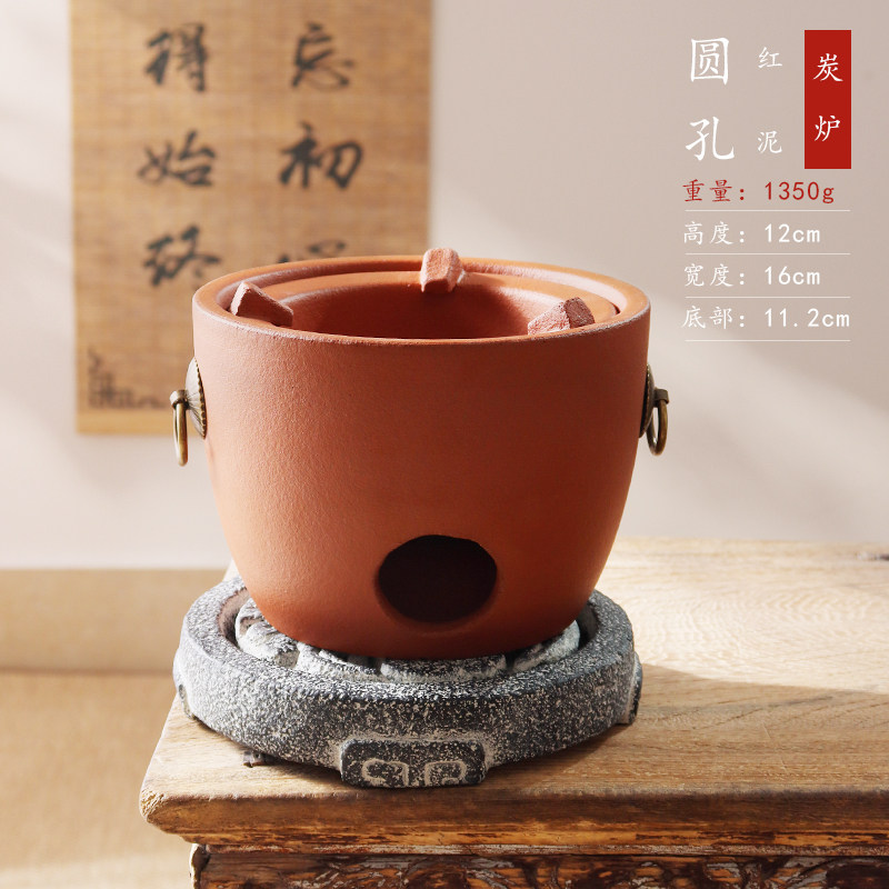 极速新品潮州红泥炭炉砂铫壶纯手工薄胚侧把烧水壶水R开响盖卡盖