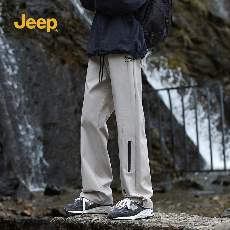 jeep吉普官方冲锋裤男2026春季新款户外工装登山长裤休闲裤子女款