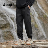 裤 休闲男裤 男士 JEEP吉普工装 春秋款 户外潮流美式 宽松束脚裤 子男K