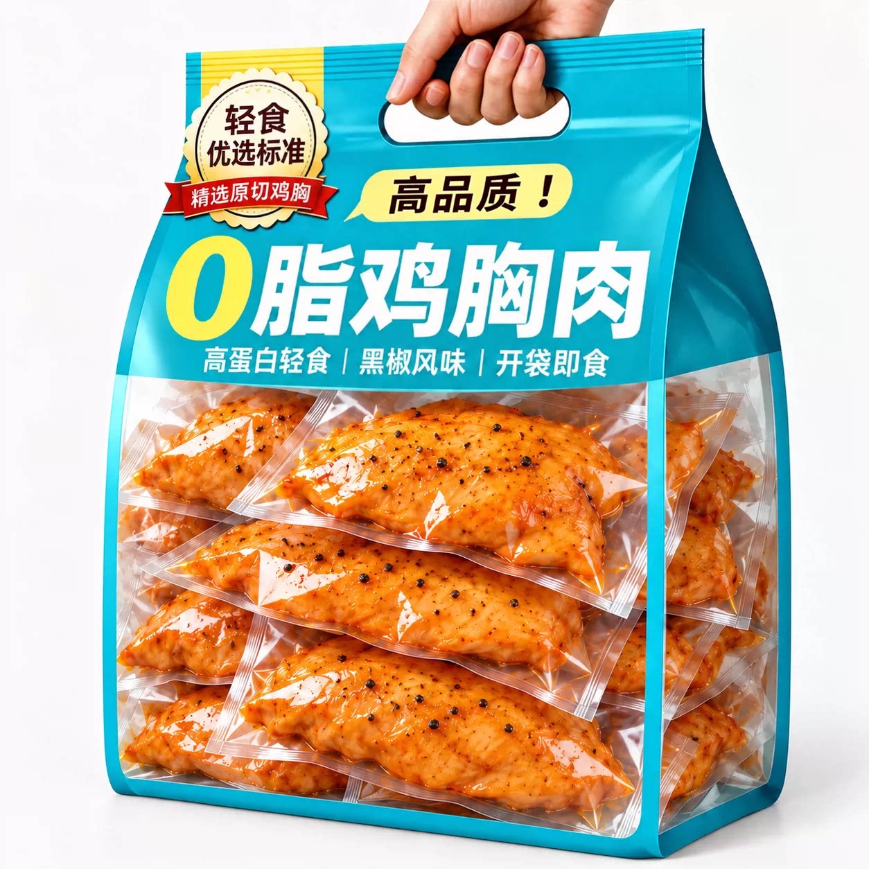 水煮低脂鸡胸肉官方旗舰店开袋即食高蛋白鸡胸肉解馋夜宵健身代餐
