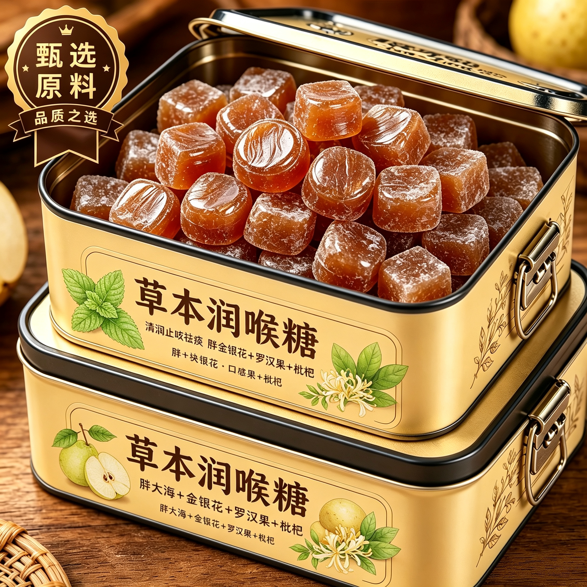 清凉润喉糖戒烟男女戒烟瘾金银花胖大海罗汉果陈皮硬糖咽喉糖金嗓