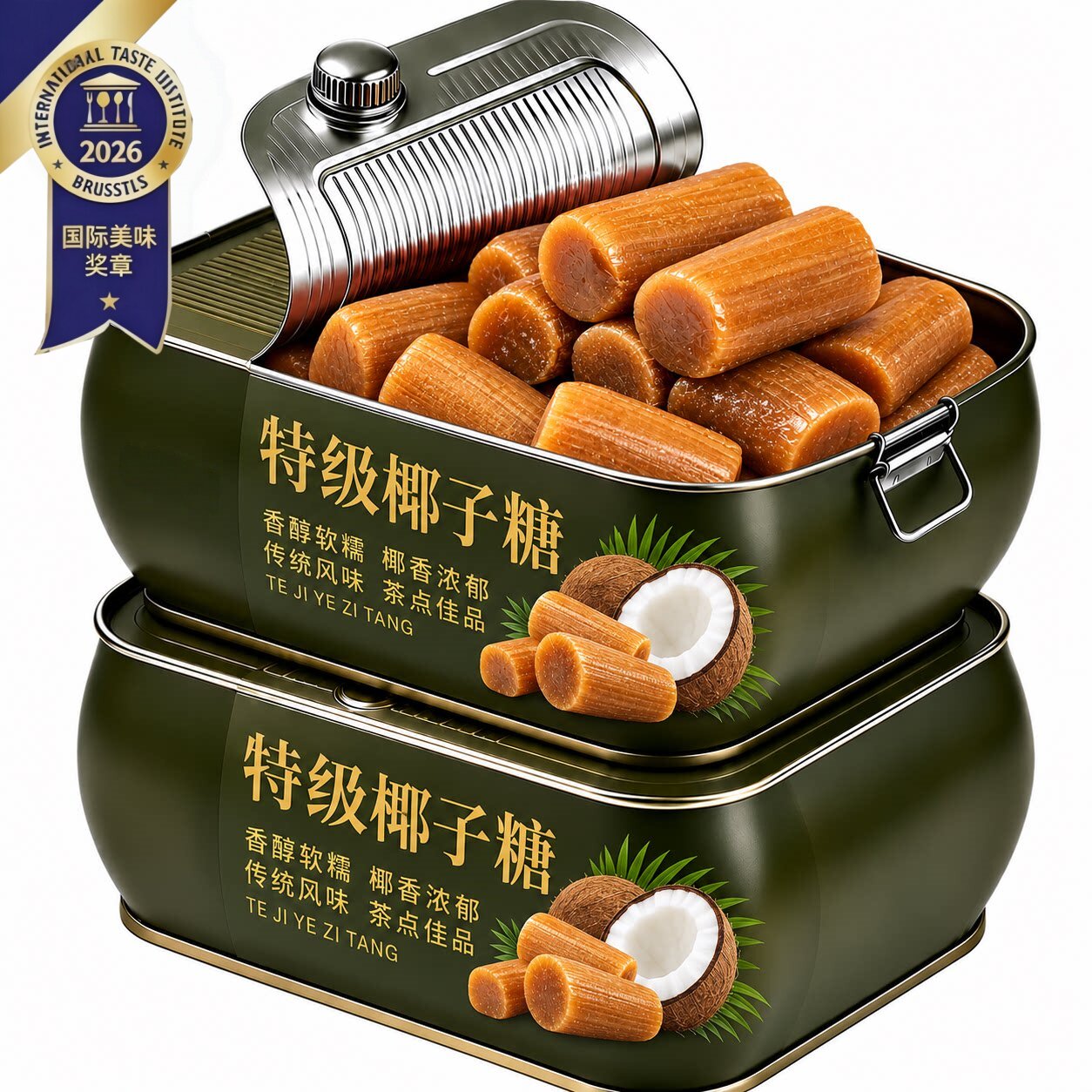 传统特浓椰子糖特制正宗海南特产椰奶糖老式硬糖水果糖果喜糖零食