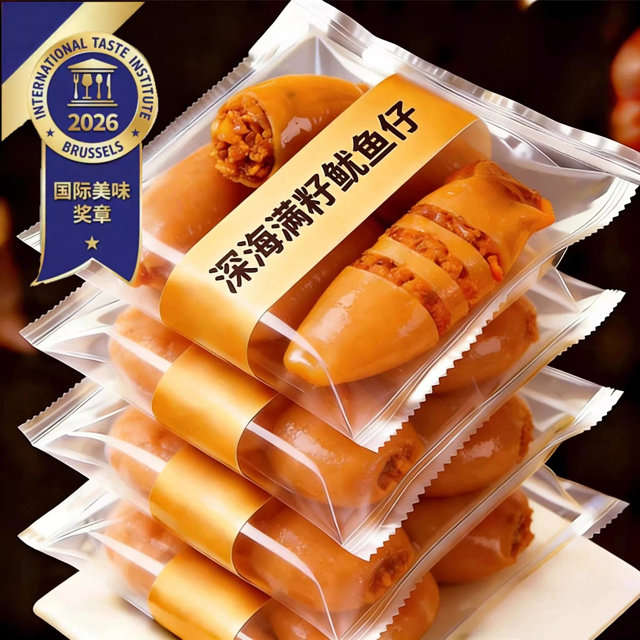 开袋即食鱿鱼仔官方旗舰店带籽大号香辣烧烤碳烤小包装鱿鱼仔零食