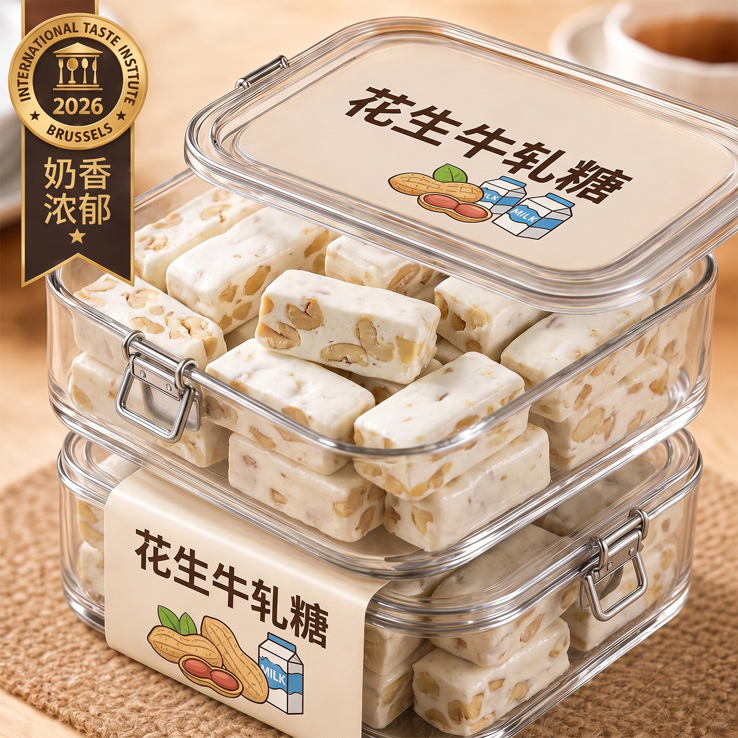 正宗花生牛轧糖官方旗舰店纯手工老式台湾牛轧糖咸牛轧糖怀旧糖果