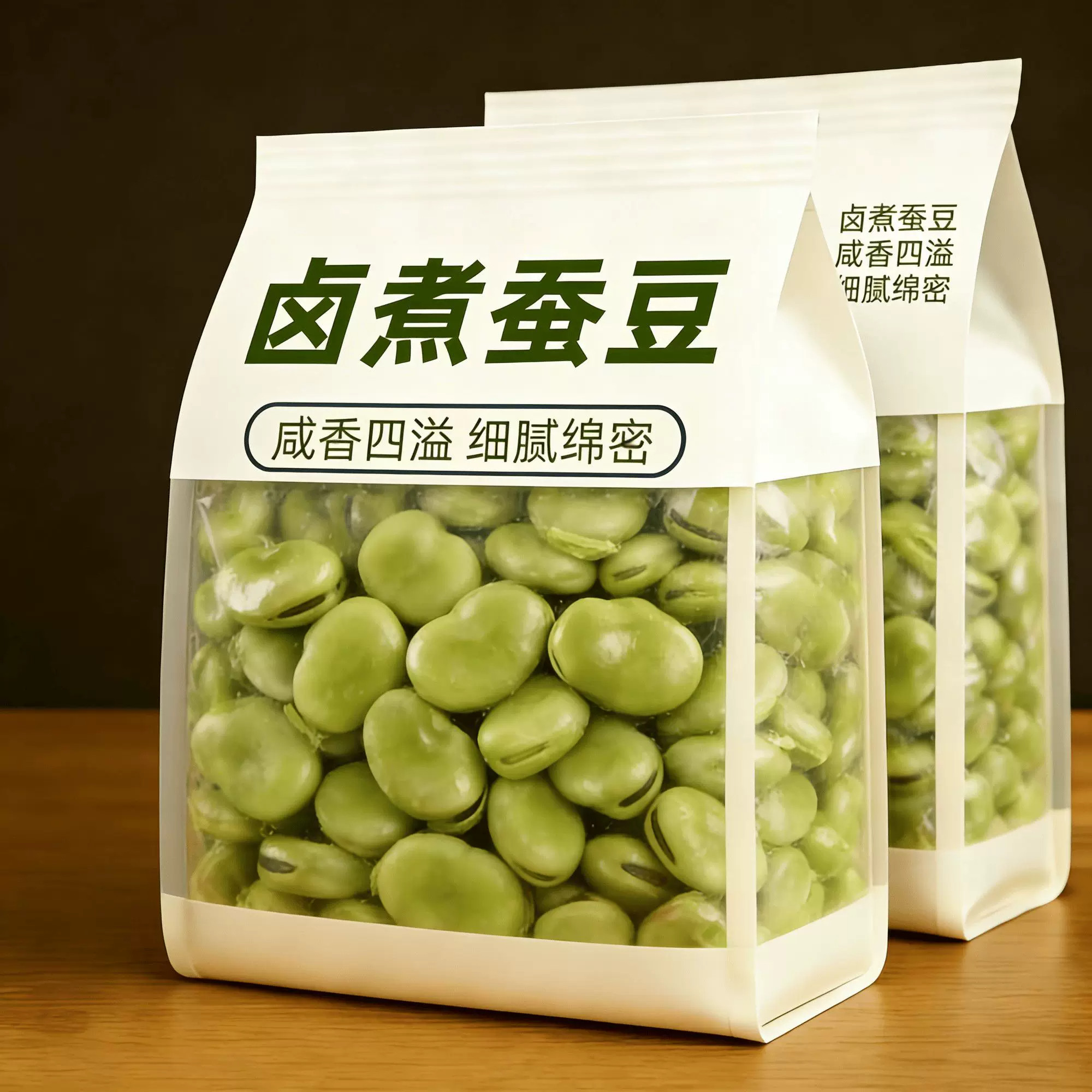 五香味卤煮蚕豆软糯可口下酒菜烧烤搭档开袋即食零食小吃原味水煮