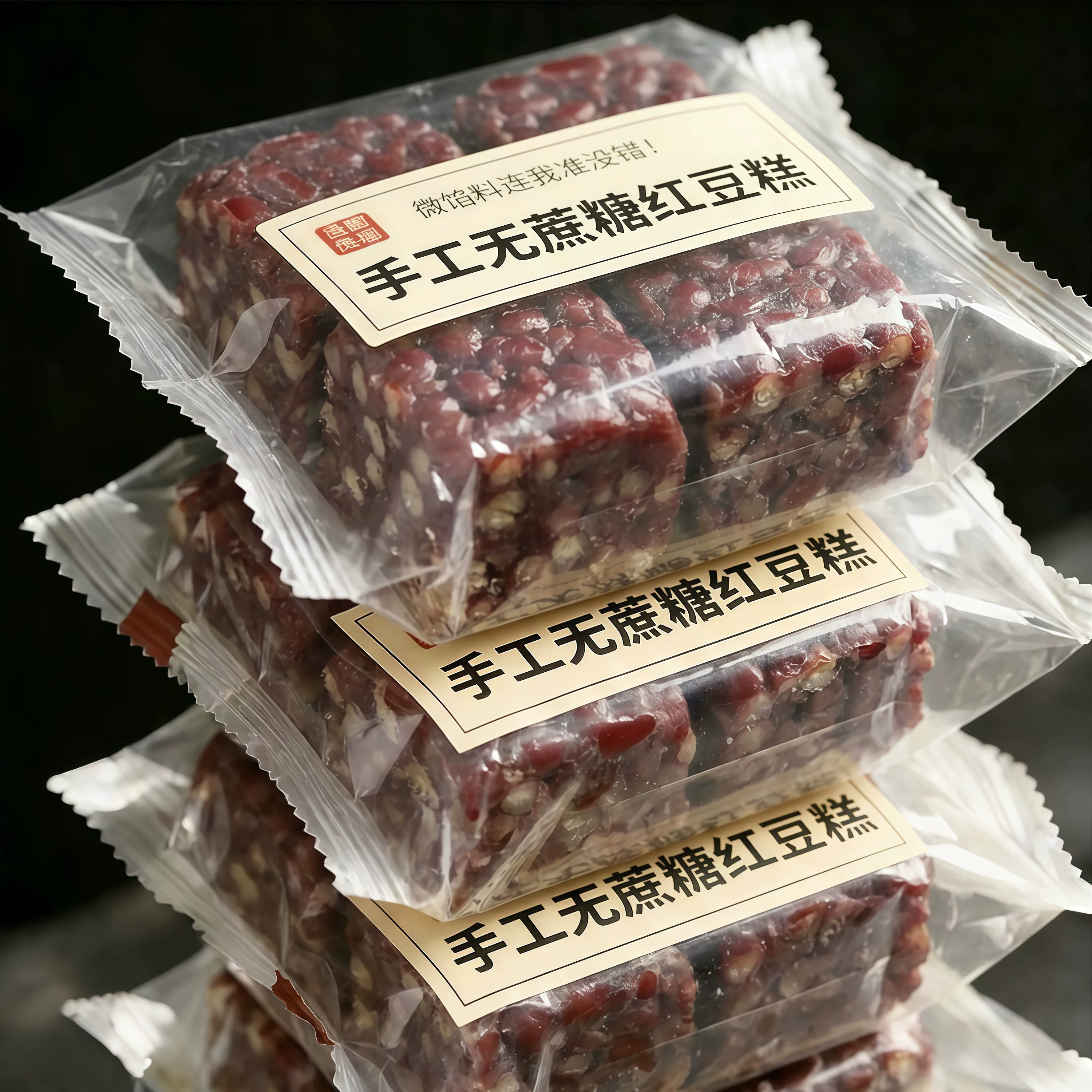 【木糖醇红豆糕】新鲜无糖开袋即食老式红豆饼早餐夜宵官方旗舰店