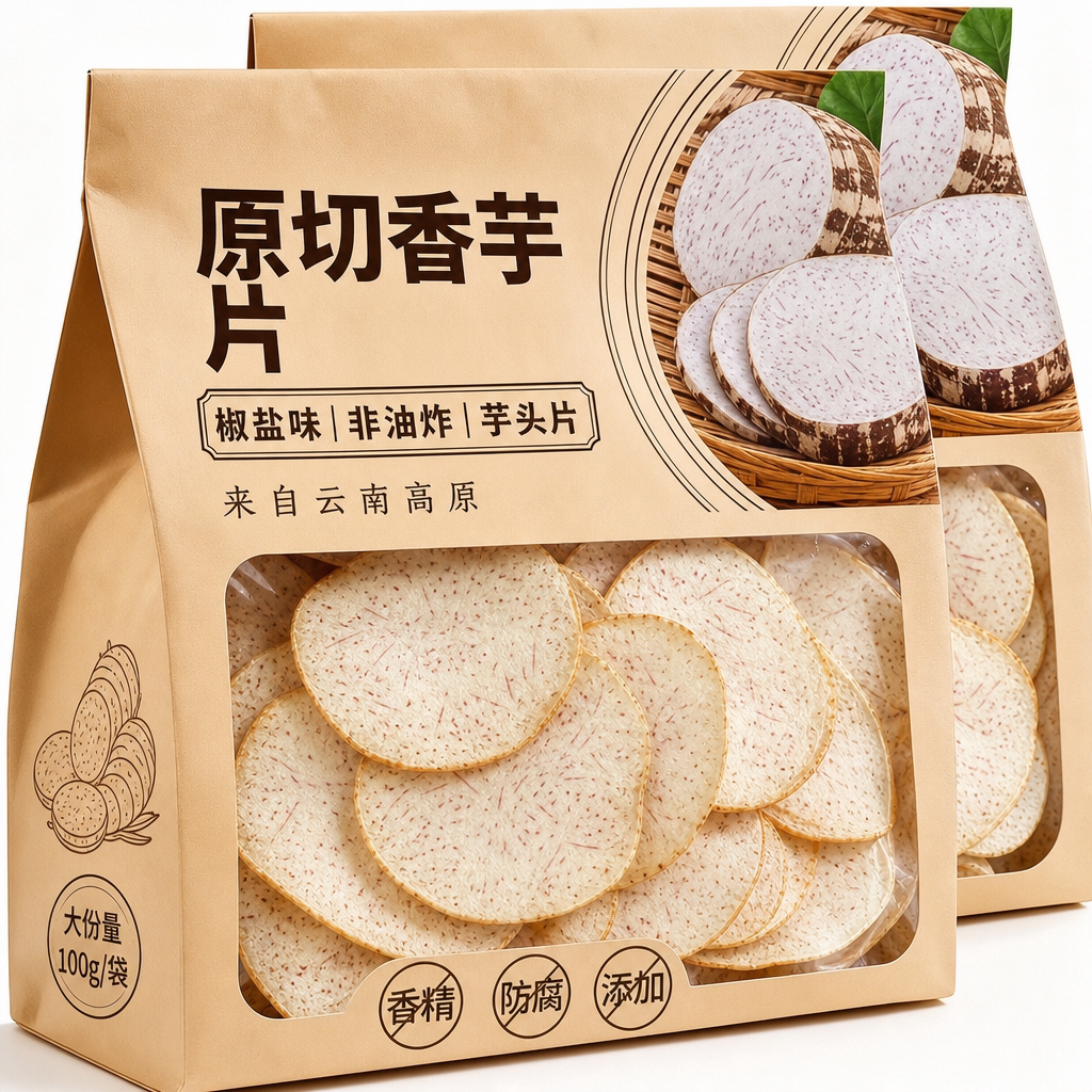 原切芋头片即食薄脆薯片非油炸椒盐香芋干休闲解馋追剧零食品小吃