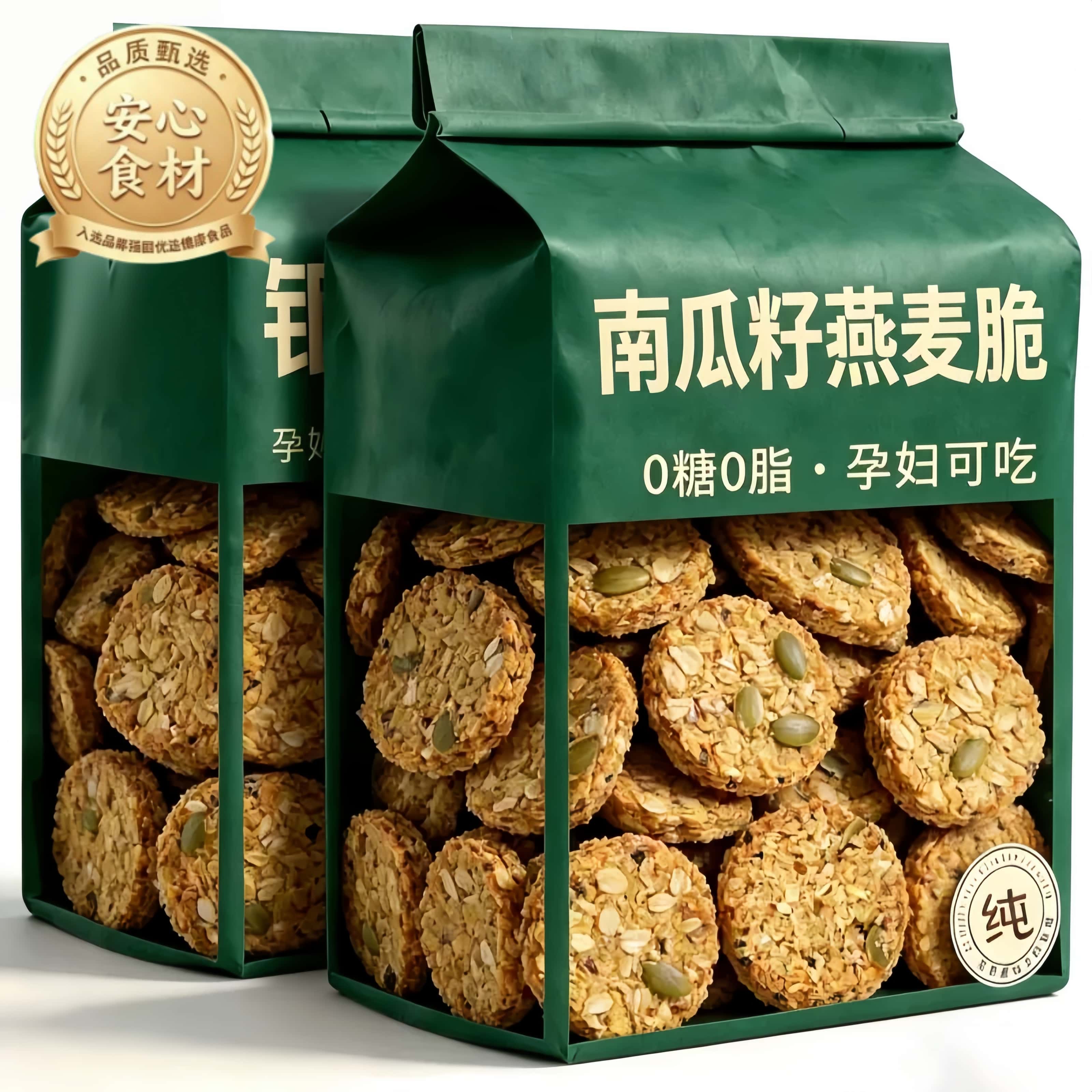 南瓜籽燕麦脆片无蔗糖高蛋白代餐图片