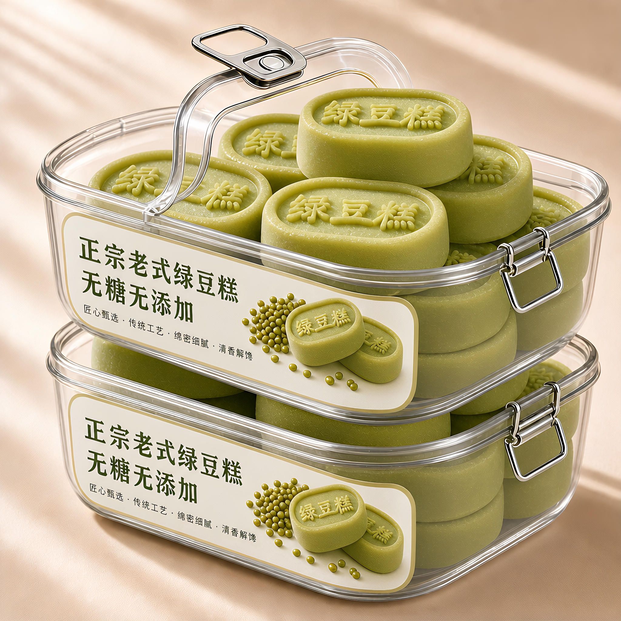 传统绿豆糕官方旗舰店上海老字号绿豆糕老式正宗绿豆糕无糖无添加