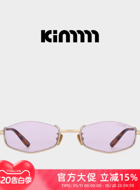 Kimmmm钛金属超轻多边形下半框太阳镜潮人墨镜女款适合方圆脸SAGE