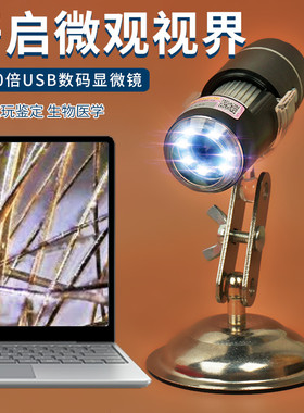 电子放大镜1000倍LED带灯数码显微镜检验电路元件瓷器珠宝玉石器