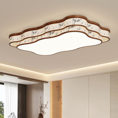 宋氏美学胡桃木纹智能LED吸顶灯