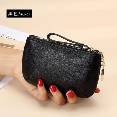 真软皮小钱包简约女超轻薄硬币卡包时尚精致零钱小包包2025新款