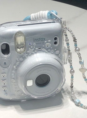 拍立得保护壳透明富士mini12/11保护套防摔相机手提装饰配件可爱