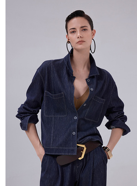 AIMER CHUANG/爱慕创以爱之名-游牧羊毛牛仔风长袖短外套CA812011