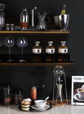 酒具主题样板房酒柜层架组合饰品摆件红酒洋酒杯壶软装短视频道具