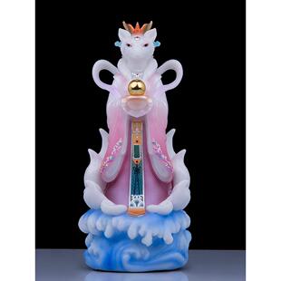 狐黄白柳灰家神像东北五大家族五显财神汉白玉家用祝福中式仙摆件