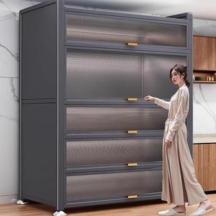 厨房加高厚置物架家用收纳储物架子落地多层用品大全多功能收纳柜