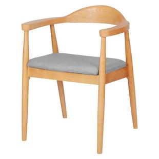 总统椅肯尼迪北欧实木餐椅广岛椅新中式简约家用背靠扶手椅圈椅子