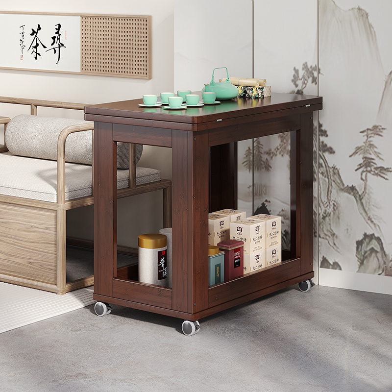 速发可移动茶客小推车沙发边柜角几几厅桌小子小边几侧边桌新中式