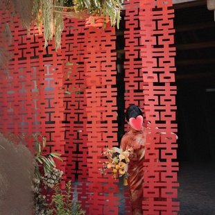 速发婚房布置装饰套装长结喜字条婚男方贴厅喜字客挂饰婚礼农村