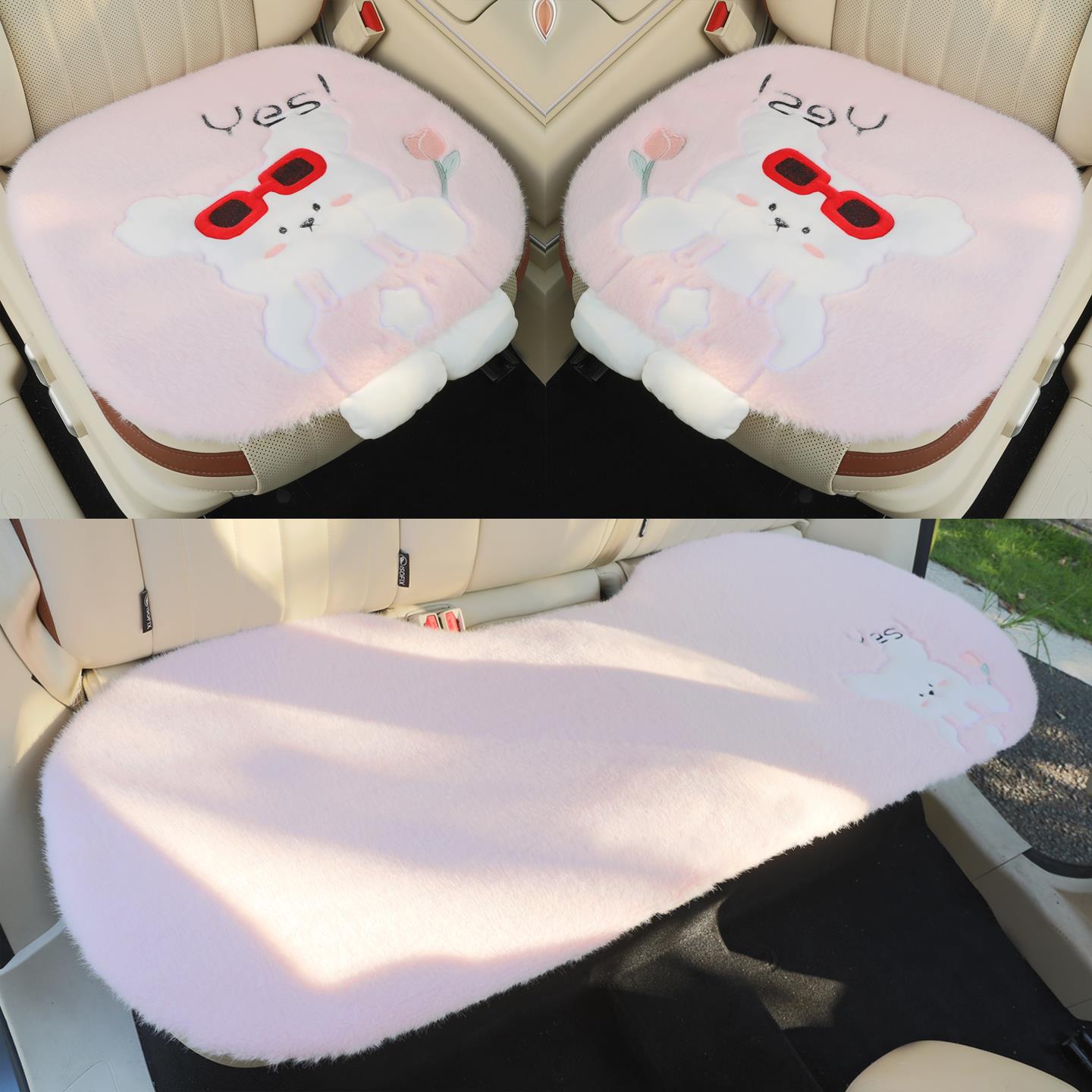 新款汽车坐垫冬季短毛绒卡