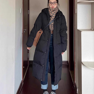 2025新款羽绒服女款冬季韩版小个子中长款过膝加厚保暖面包服外套