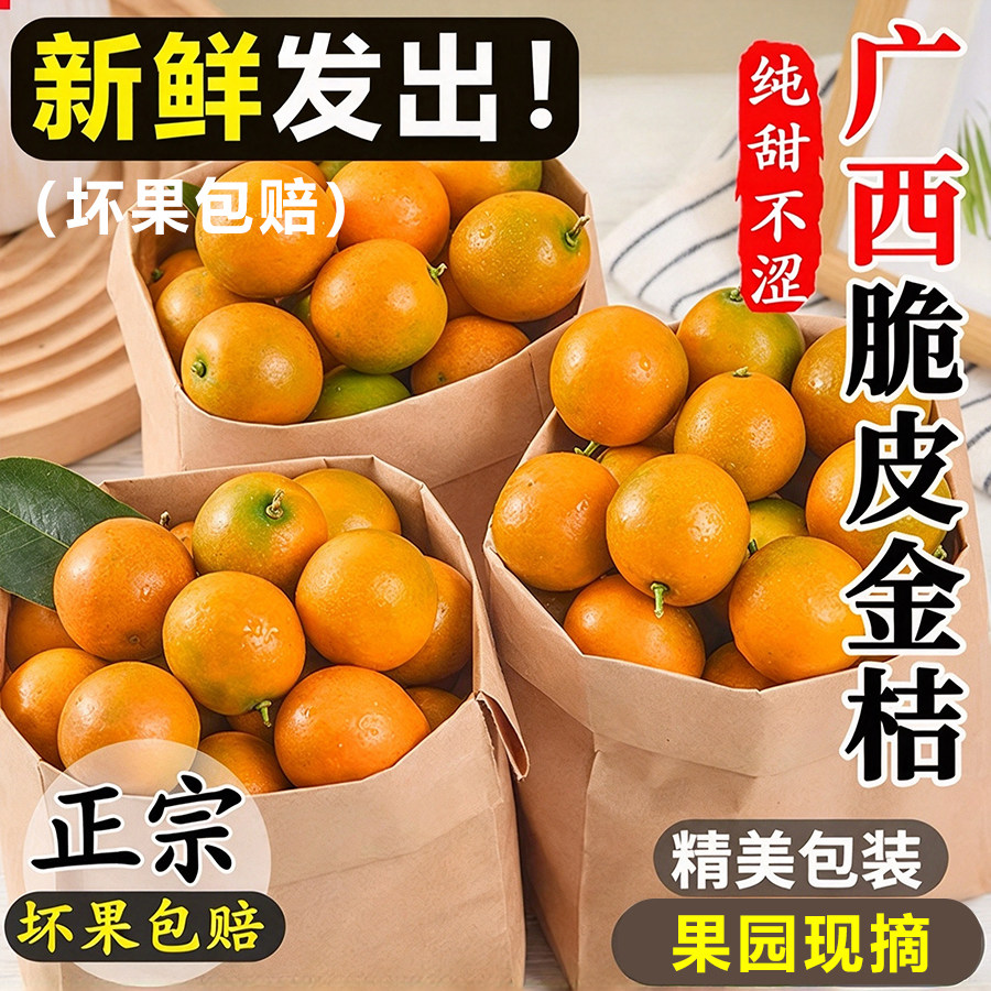 广西融安脆皮小金桔10斤新鲜桔子应当季水果蜜金柑农家整箱包邮5