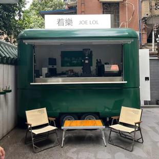 复古餐车移动商用餐厅小吃冰激凌奶茶咖啡景区街边饮品流动售卖车