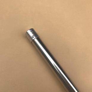 加粗22mm空心抄网竿子 1米单节不伸缩不锈钢杆子 铆钉加固8mm螺口