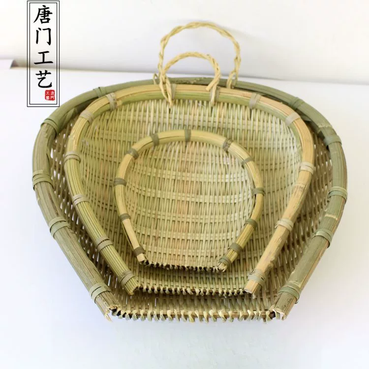 烧鸡竹编直销筲箕簸箕竹制品筛子沥米装洗菜乘菜篮火锅饭店家用