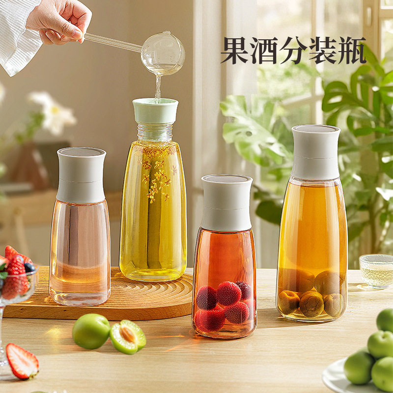 冷水壶玻璃凉水壶大容量茶水分离冷泡茶瓶密封不漏果汁冷萃杯水杯