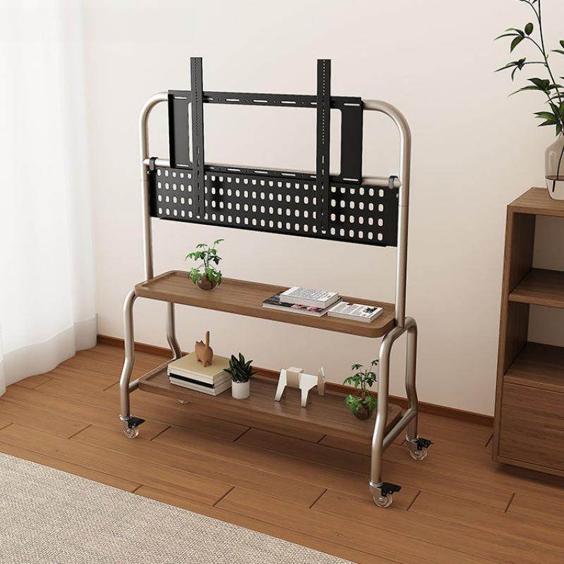 2025新款电视落地支架客厅卧室不锈钢可移动式简约挂架43-75寸家